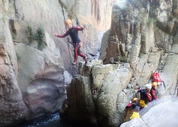 Kid enjoying hiking in Sant Feliu