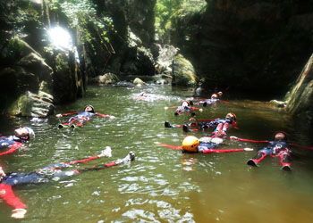 Professional canyoning safety guide