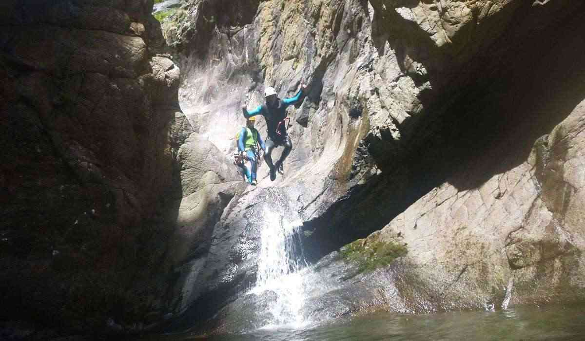 Canyoning Nuria Inferior Girona Catalonia Slide 3