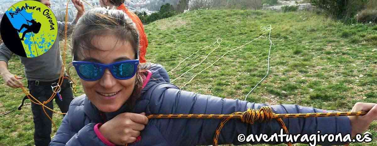 Training Equipment Knots Abseil Girona Catalonia